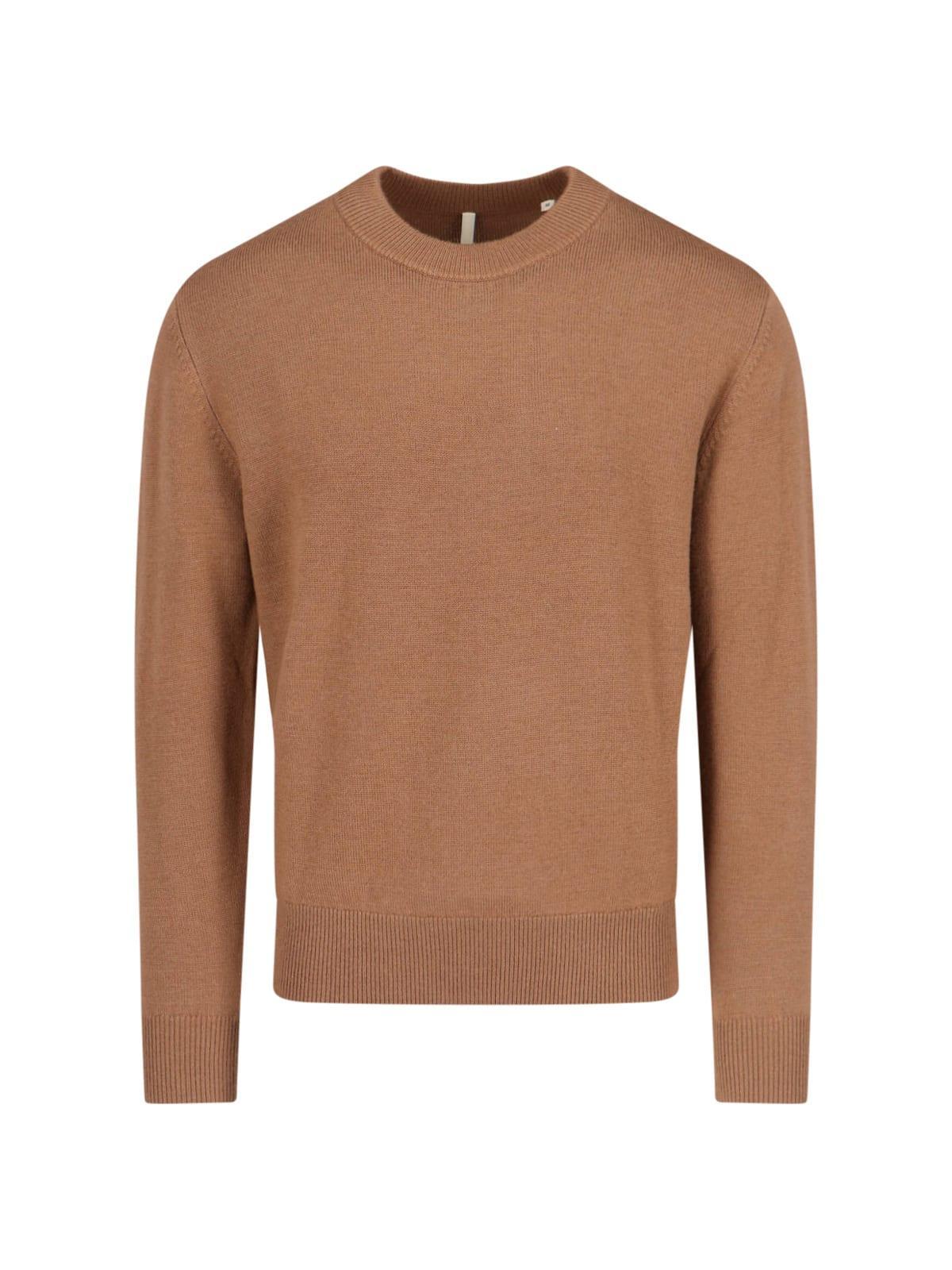 SUNFLOWER Classic Merino Wool Sweater In Brown Product Image