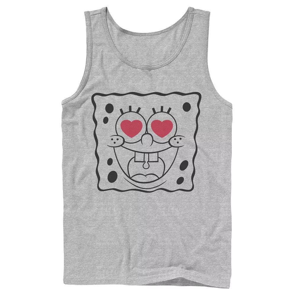 Mens Nickelodeon SpongeBob SquarePants Heart Eyes Line Art Tank Top Product Image