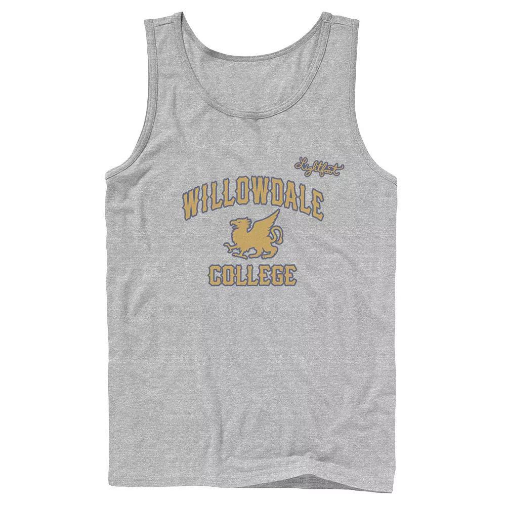 Men's Disney / Pixar Onward Willowdale College Logo Tank Top, Size: Large, Athletic Grey Product Image