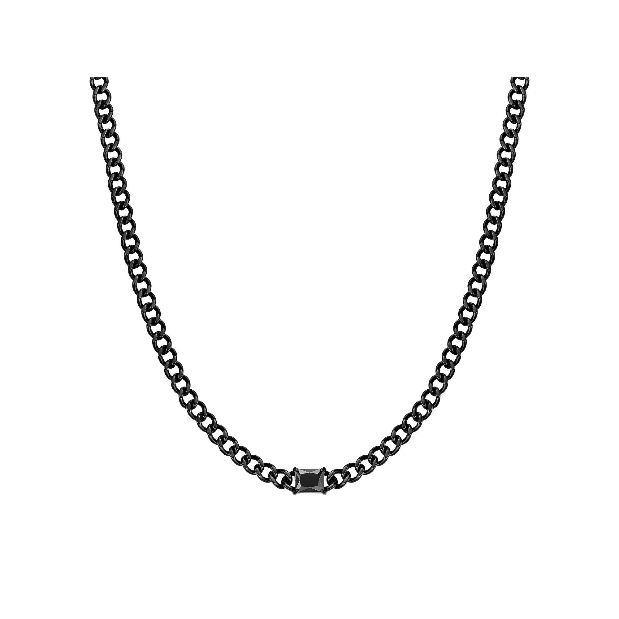 Men's LYNX Stainless Steel Curb Chain Necklace, Size: 22" Product Image