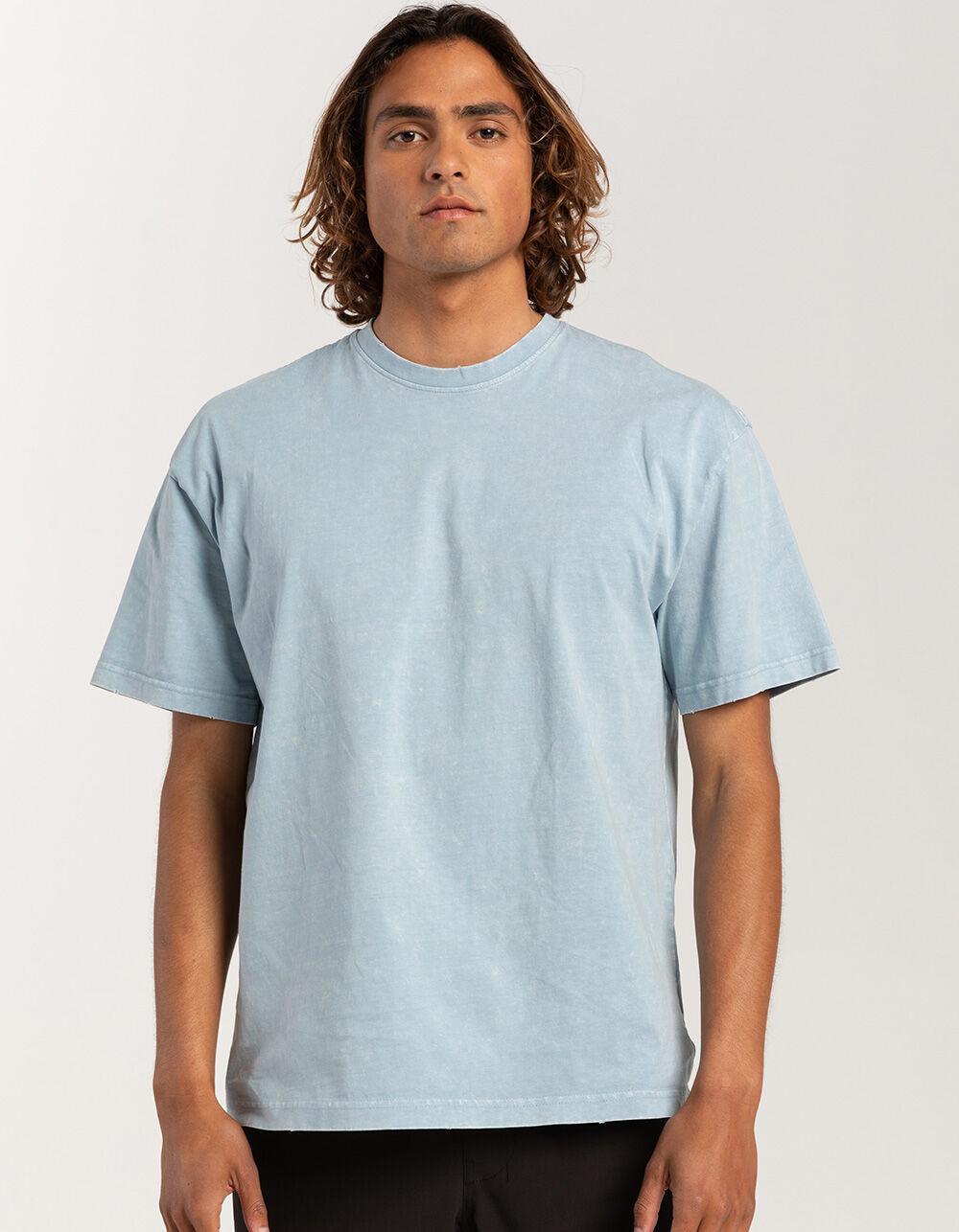 RSQ Mens Acid Wash Oversized Tee - LIGHT BLUE Product Image