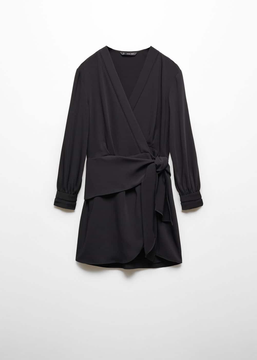 Mango Womens Bow Wrap Dress Product Image