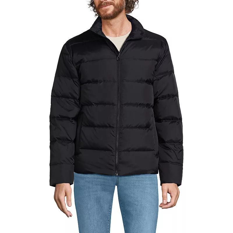 Tall Lands' End Puff Down Jacket, Men's, Size: Large Tall, Brown Gray Product Image