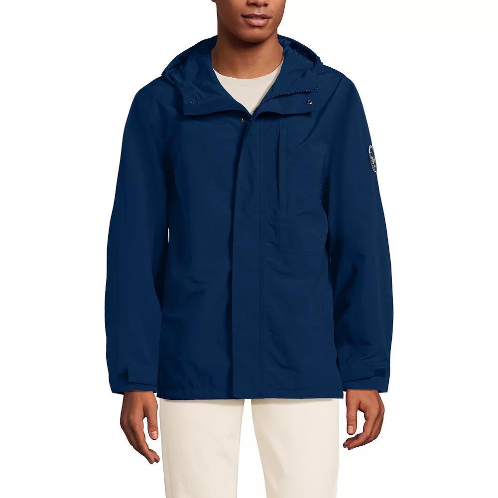 Men's Lands' End Squall Rain Jacket, Size: Medium, Deep  Blue Product Image