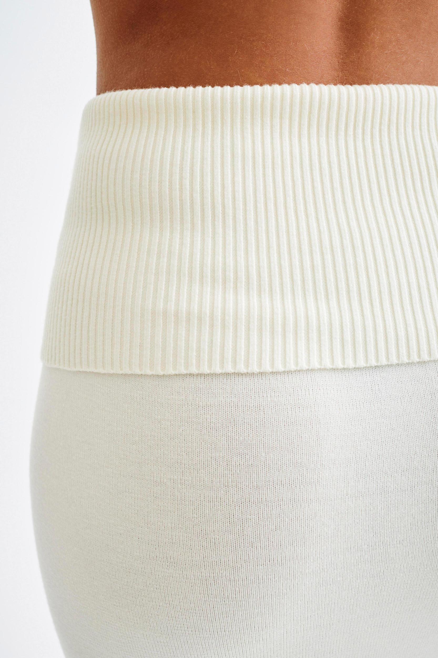 Karlie Knit Maxi Skirt With Ribbed Waist - Ivory Product Image