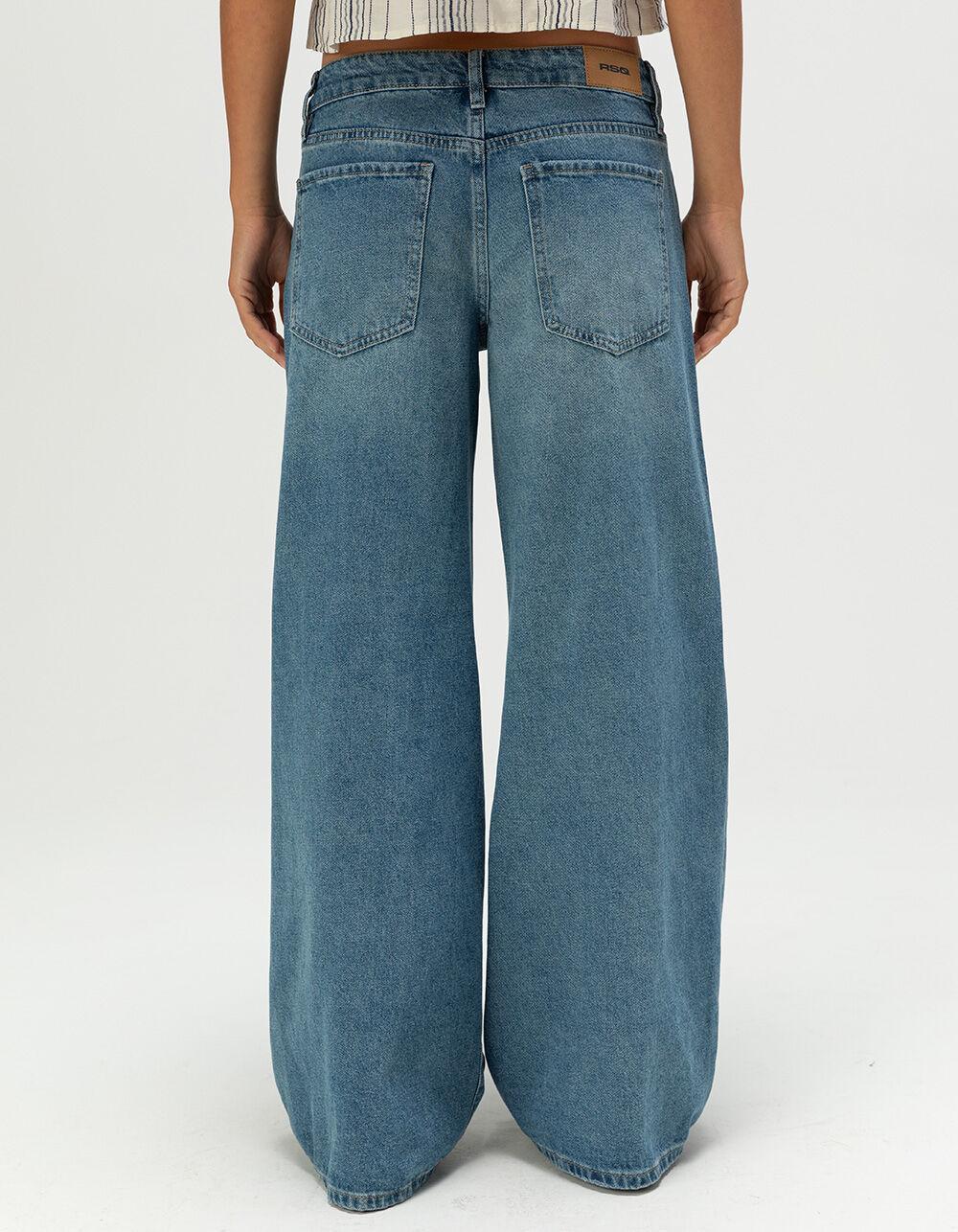 RSQ Womens Low Rise Baggy Jeans - MEDIUM WASH Product Image