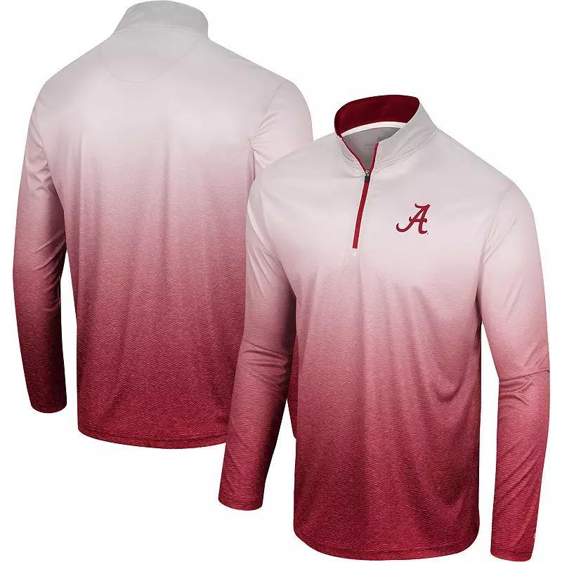 Men's Colosseum White/Crimson Washington State Cougars Laws of Physics Quarter-Zip Windshirt, Size: Medium, Wsc White Product Image