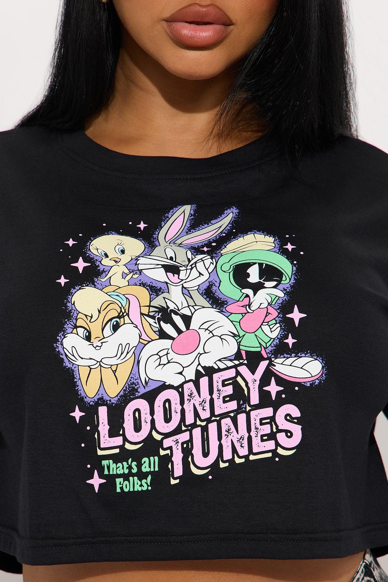 Looney Tunes Cropped Tee - Black Product Image