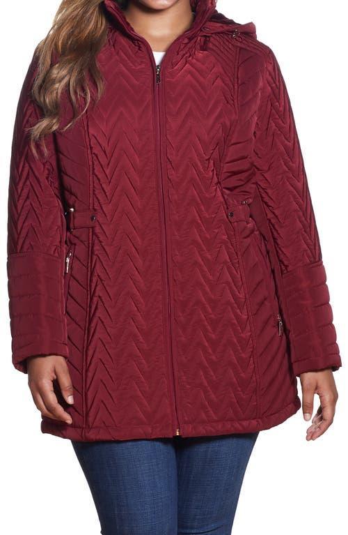 Plus Size Gallery Hood Quilted Jacket, Womens Product Image