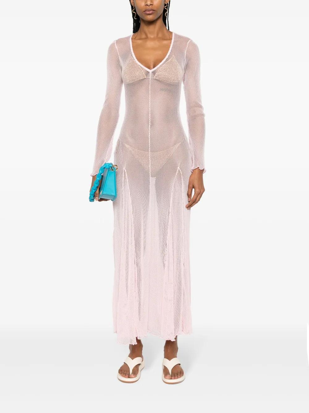Rete semi-sheer dress Product Image