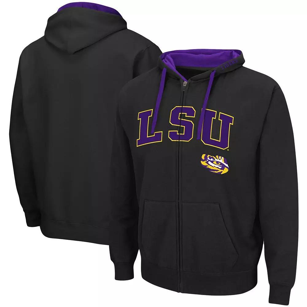 Men's Colosseum Black LSU Tigers Big & Tall Full-Zip Hoodie, Size: 3XLT Product Image