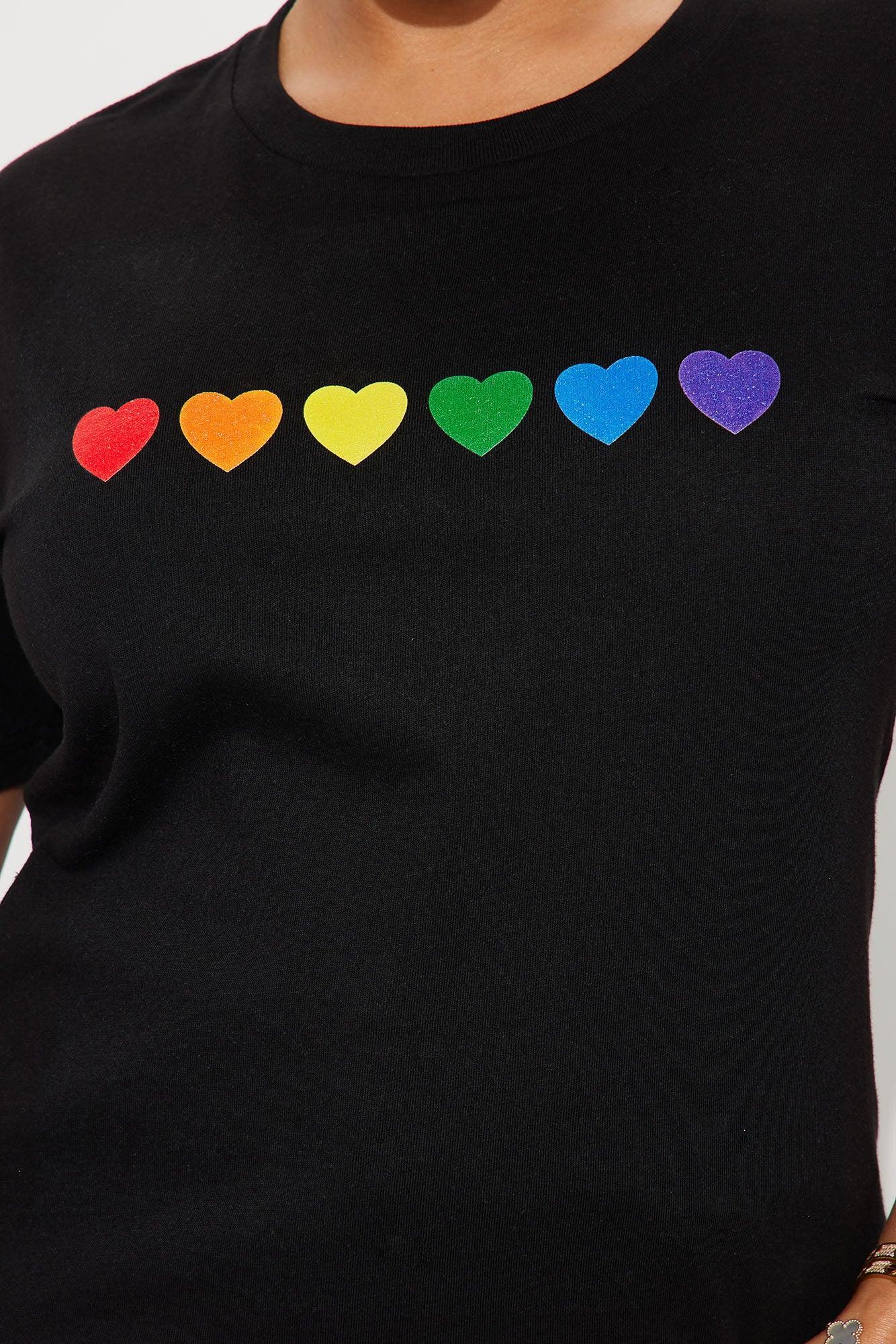 Full Heart Pride Tee - Black Product Image