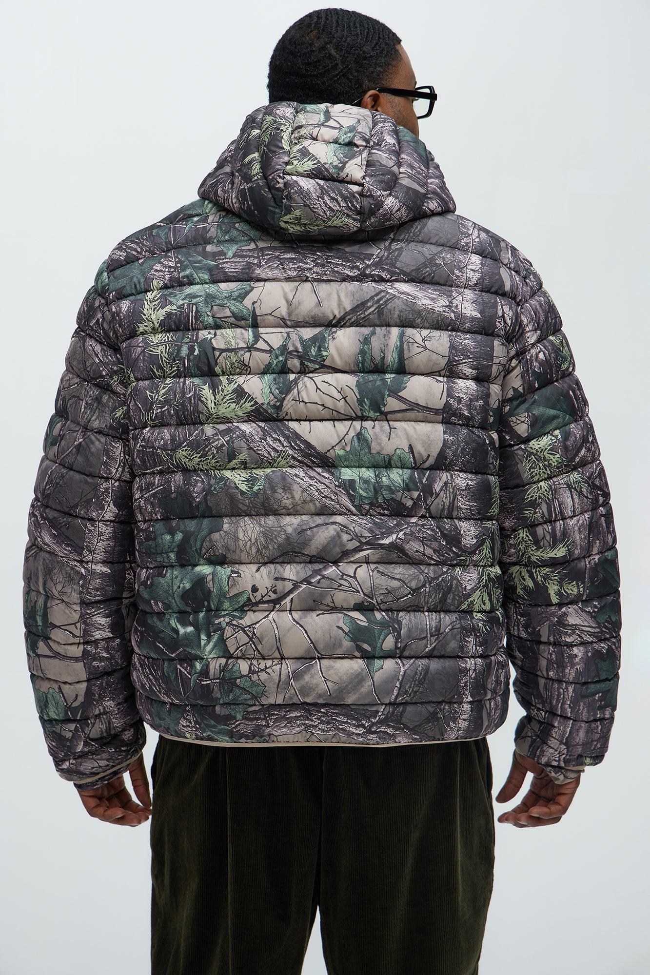Troop Padded Zip Up Hoodie - Brown/combo Male Product Image