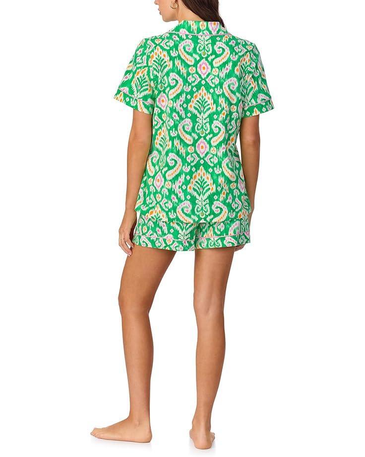 Cotton Woven Short Sleeve Boxer Pj Set Product Image