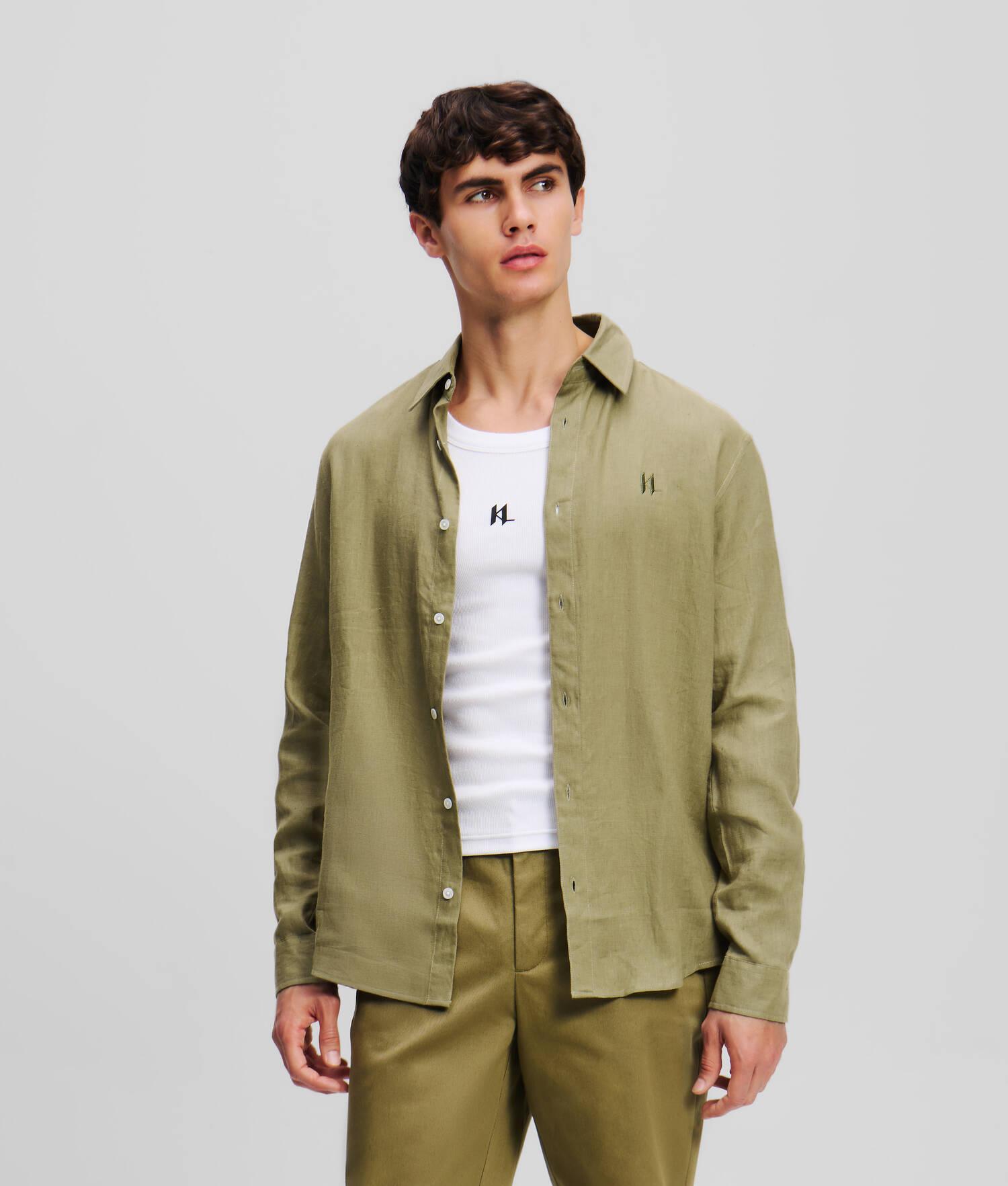 KL MONOGRAM LINEN SHIRT Product Image