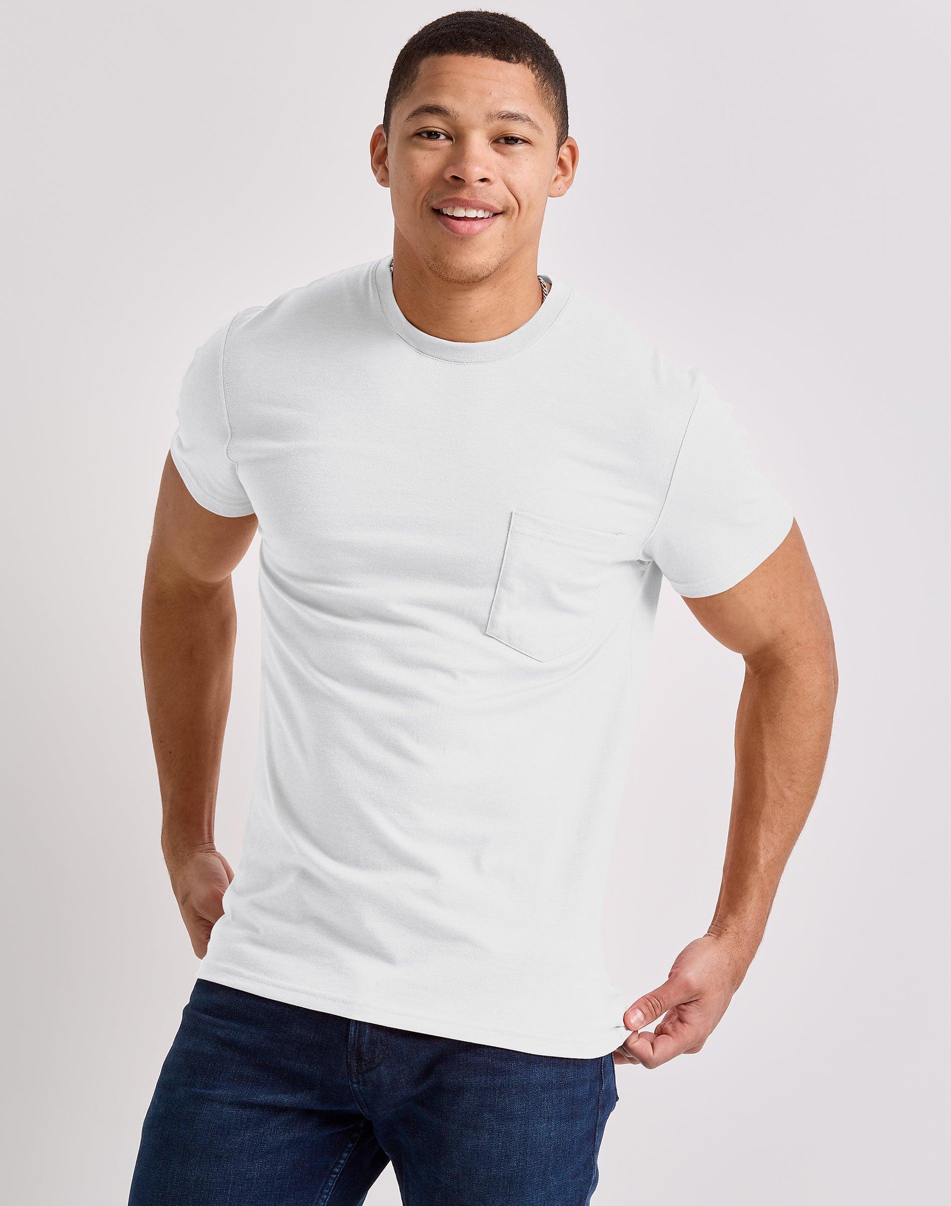 Men's Hanes Originals Tri-Blend Jersey Pocket Tee, Size: Small, Equilibrium Green Product Image