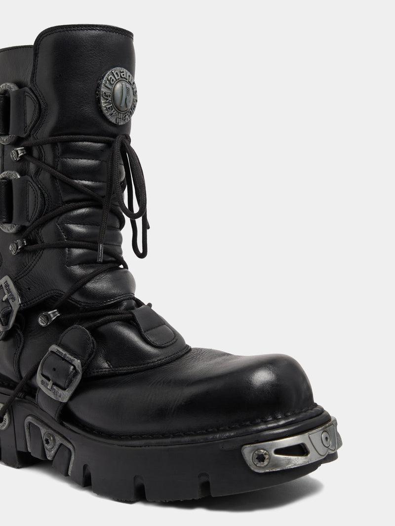 RABANNE x NEW ROCK BLACK BOOTS Product Image