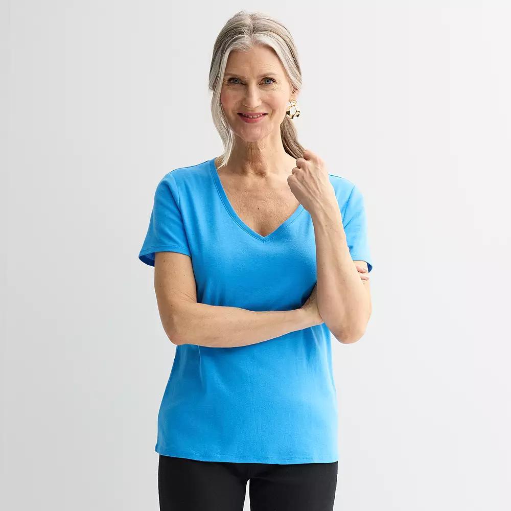Womens Croft & Barrow Essential V-Neck Tee Product Image