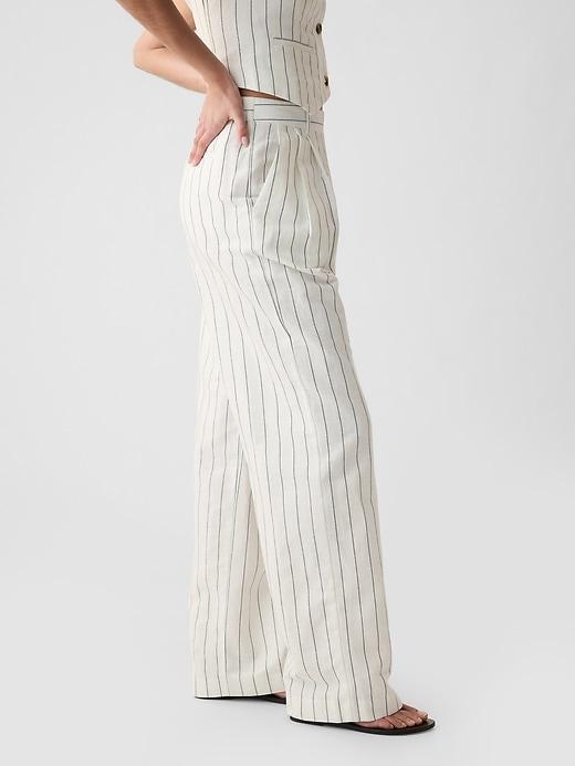 365 High Rise Linen-Cotton Trousers Product Image