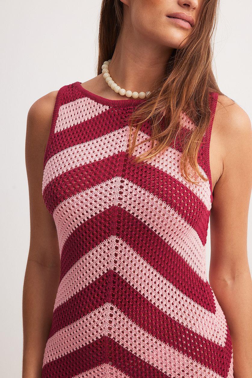Crochet Knitted Sleeveless Maxi Dress Product Image