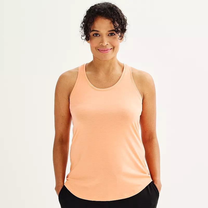 Women's Tek Gear® Racerback Tank Top, Size: XXL, Smokey Grey Product Image