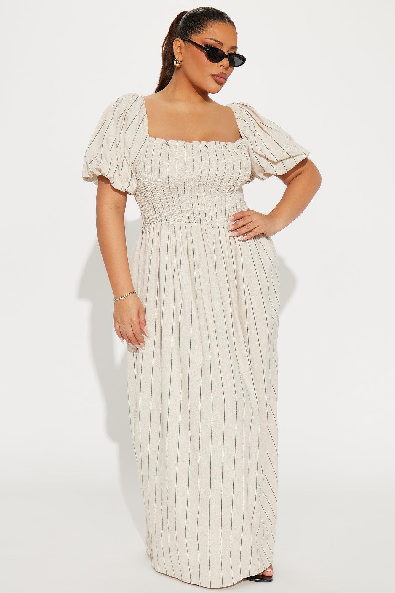 Anya Linen Maxi Dress - Natural Product Image