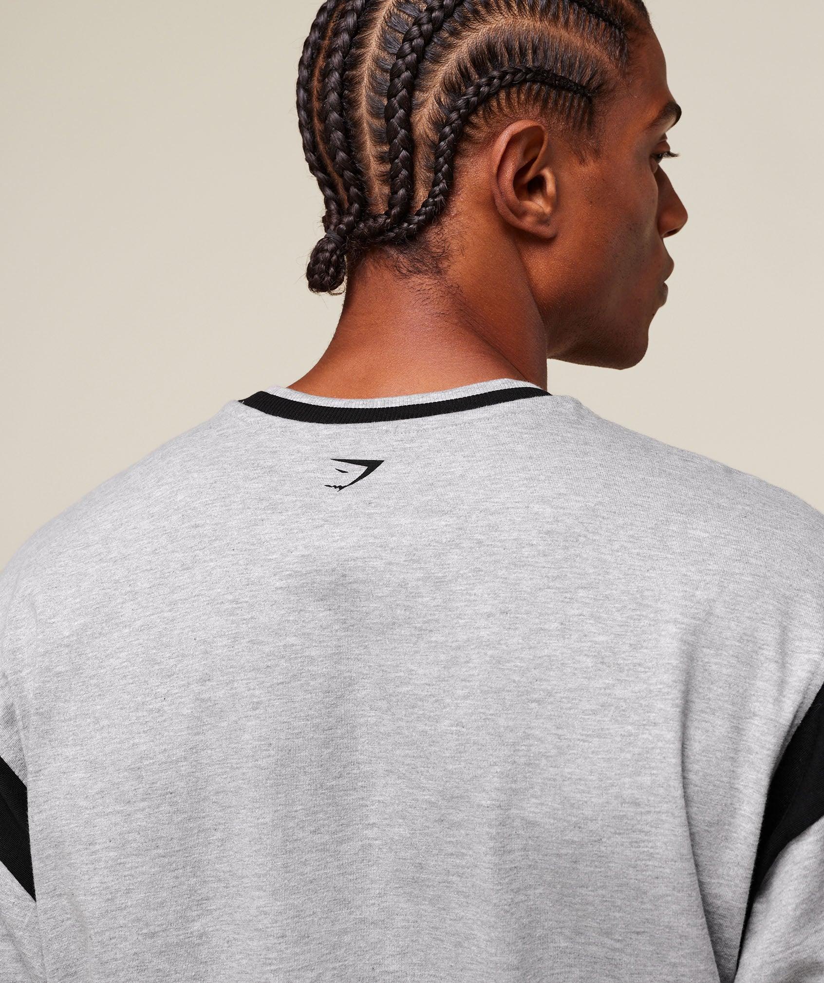 Gymshark GSLC Oversized T-Shirt - Light Grey Core Marl Male Product Image