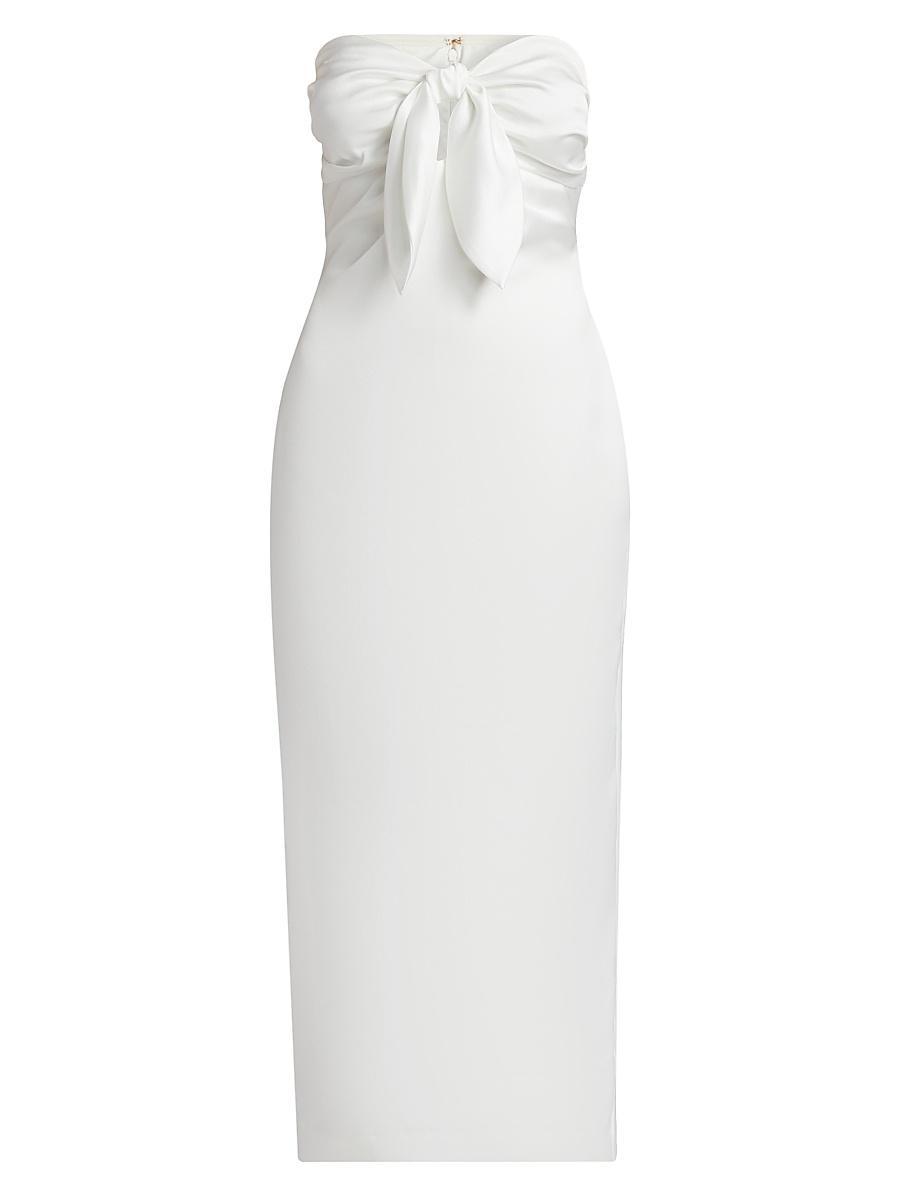 Womens Orion Knotted Satin Midi-Dress Product Image