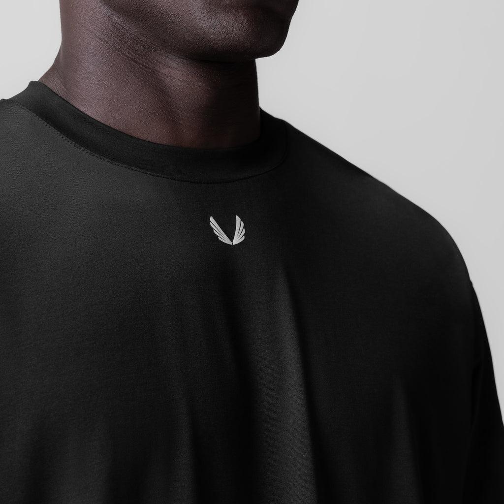 0841. 3D-Lite® 2.0 Lycra® 3/4-Sleeve Oversized Tee - Black "OTWR Block" Product Image
