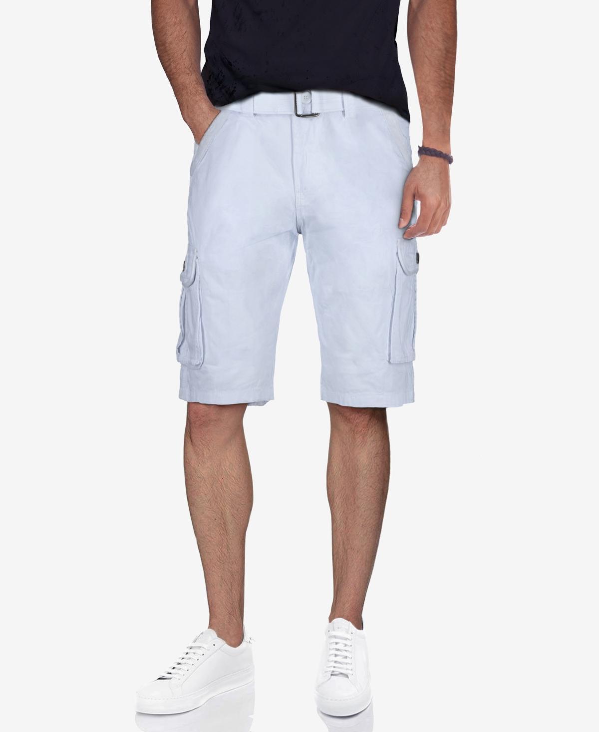 Men's RAW X by Xray Regular-Fit Belted Button Cargo Shorts, Size: 36, Black Product Image