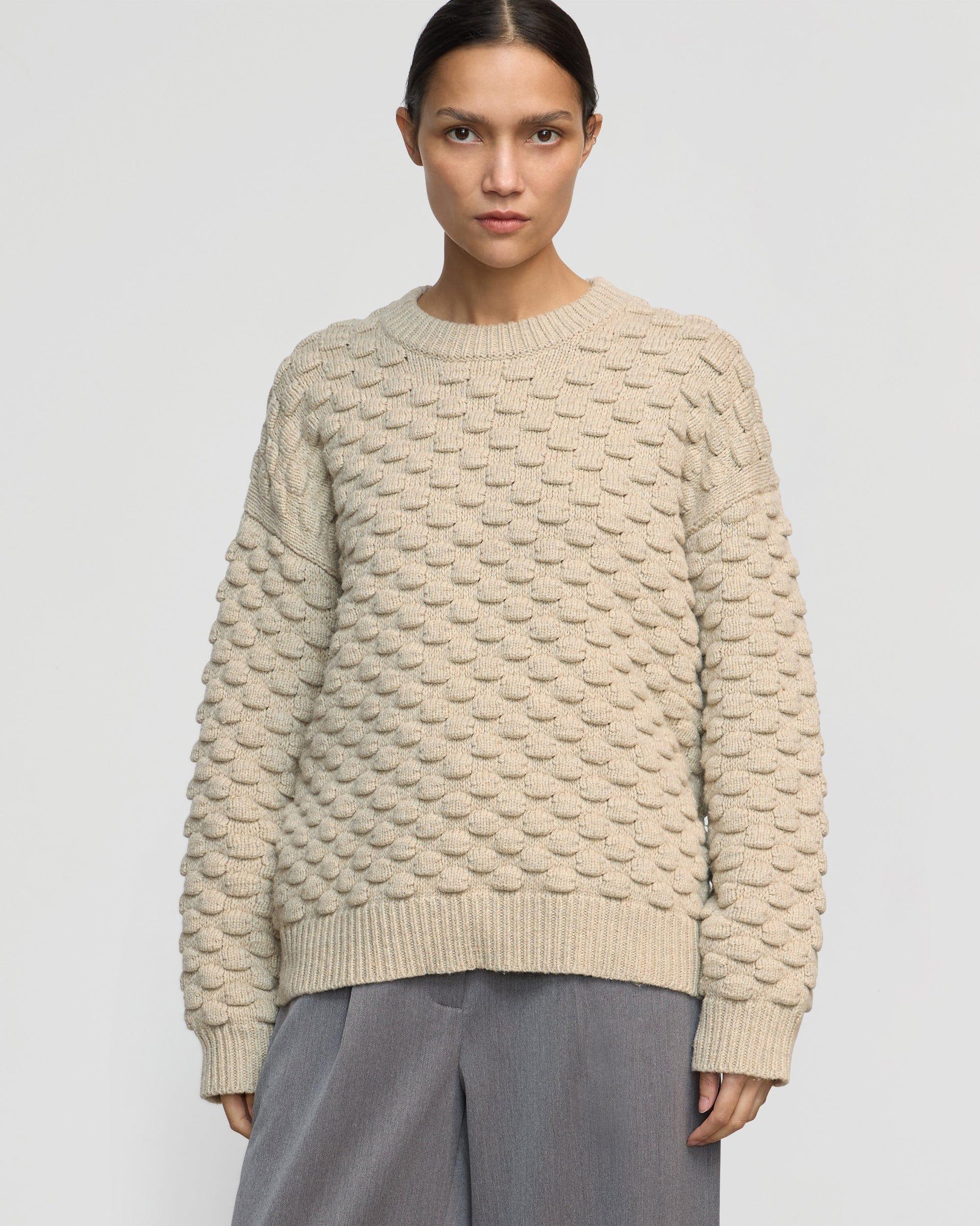 Monty Bubble-Knit Crewneck Sweater Product Image