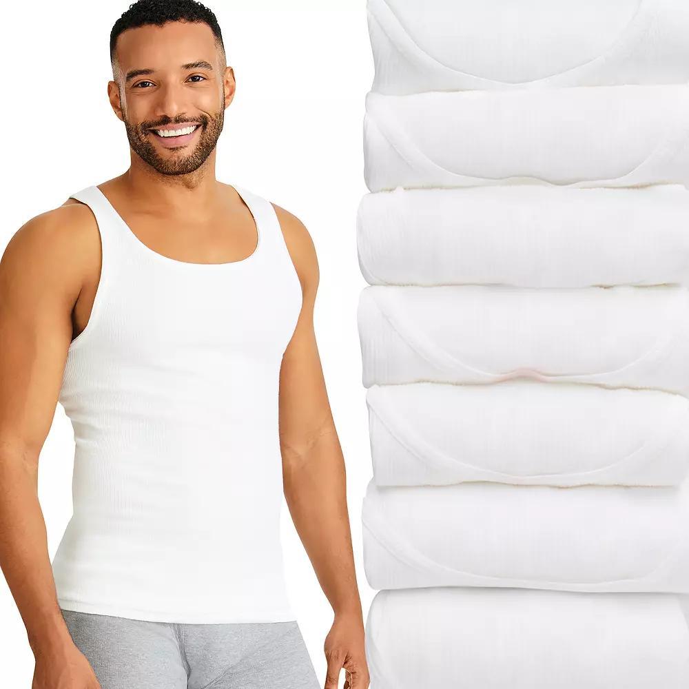 Hanes Ultimate 7+1 Double Bonus Pack Men's ComfortSoft White Tank Undershirt, Size: XL Product Image