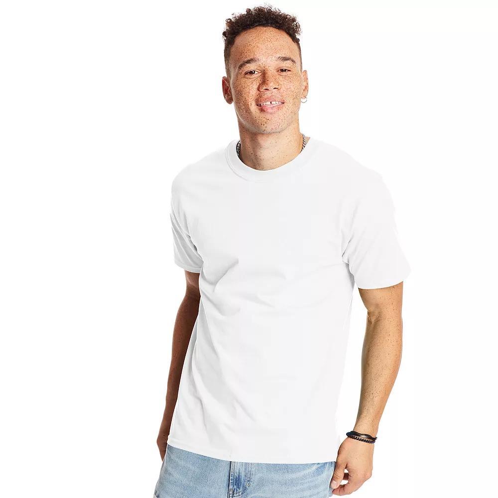 Big & Tall Hanes® Beefy-T Heavyweight Cotton Tee, Men's, Size: 3XL, White Product Image