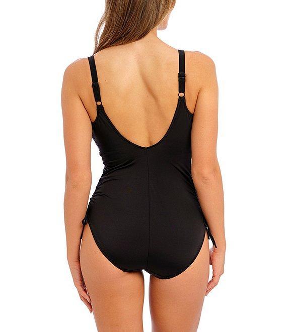 Fantasie East Hampton Solid Ladder Trim V-Neck Underwire Extended Bra Size Tank One Piece Swimsuit Product Image