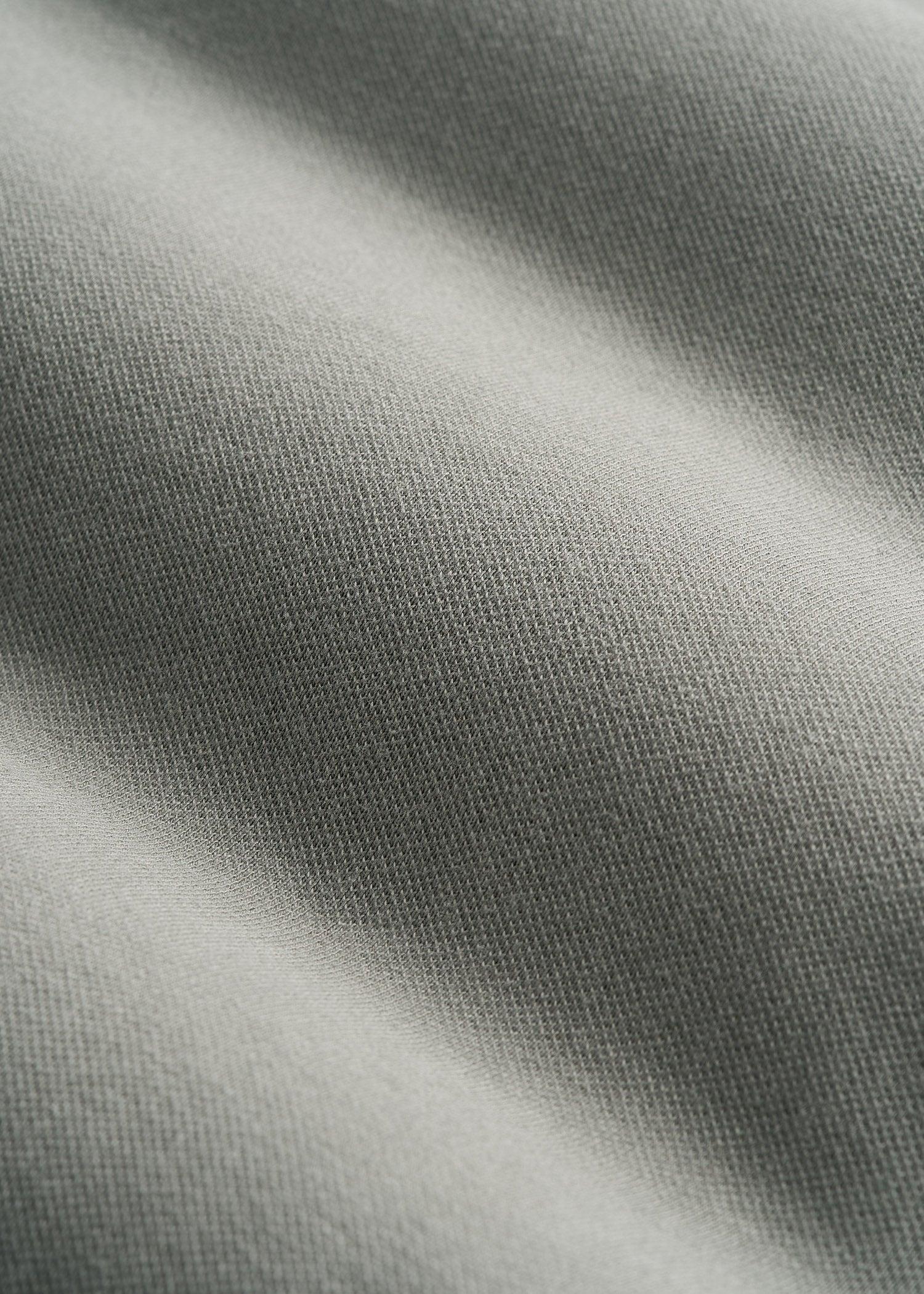 Stretch Knit Oxford Button Shirt for Tall Men in Ash Grey Product Image
