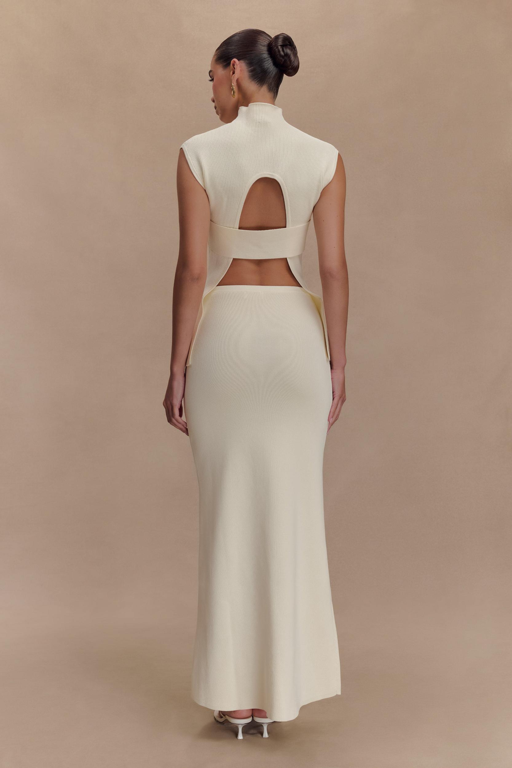 Maxine Knit Maxi Skirt - Ivory Product Image