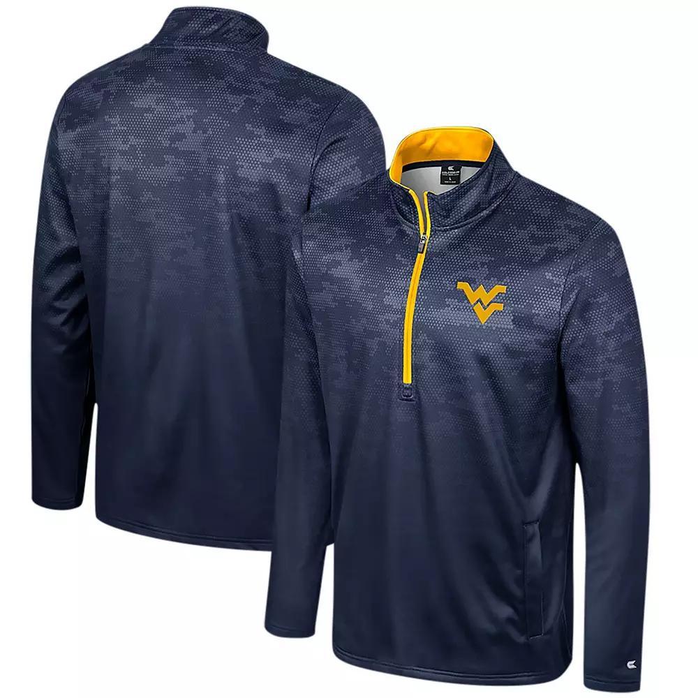 Men's Colosseum  Navy West Virginia Mountaineers The Machine Half-Zip Jacket, Size: Large, Blue Product Image