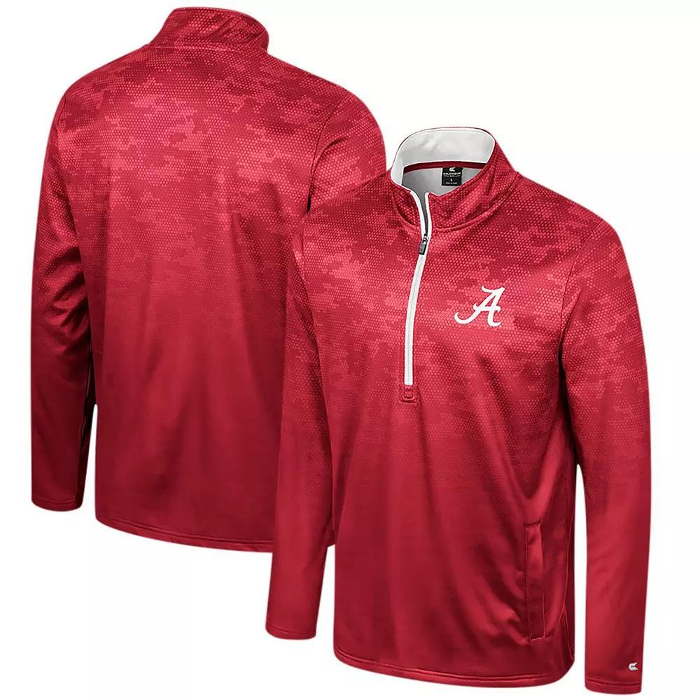 Men's Colosseum  Crimson Alabama Crimson Tide The Machine Half-Zip Jacket, Size: 3XL, Red Product Image