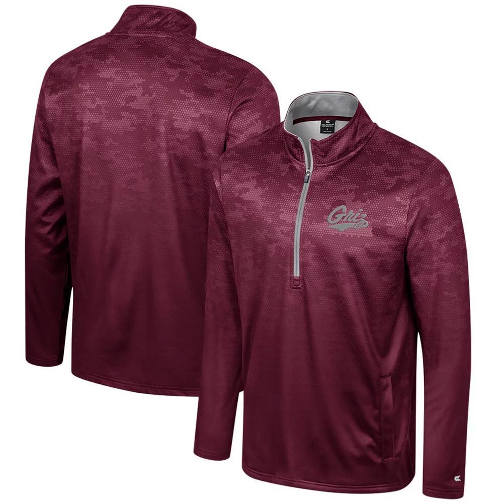 Men's Colosseum  Maroon Montana Grizzlies The Machine Half-Zip Jacket, Size: Large, Mon Red Product Image