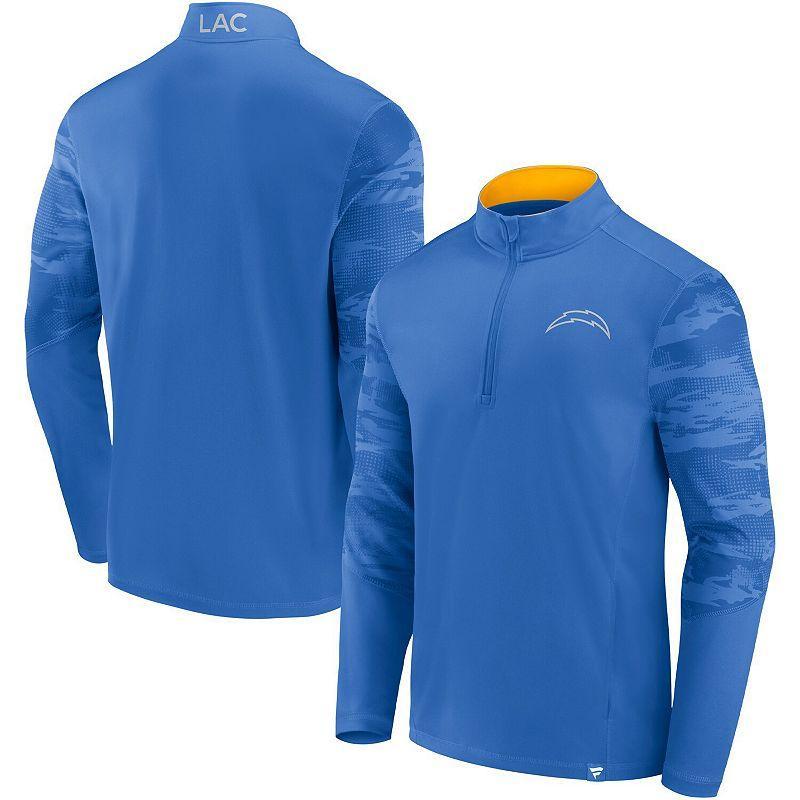 Men's Fanatics Branded College Navy Seattle Seahawks Ringer Quarter-Zip Jacket, Size: 3XL, Blue Product Image