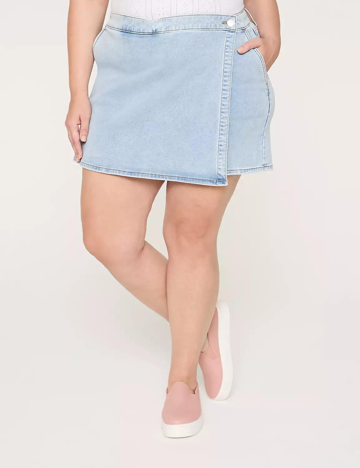 Signature Fit Denim Skort - 4.5" Inseam Product Image