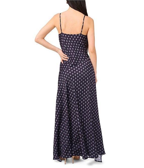 1. STATE Woven Printed Cowl Neck Sleeveless Asymmetric Hem Slip Maxi Dress Product Image