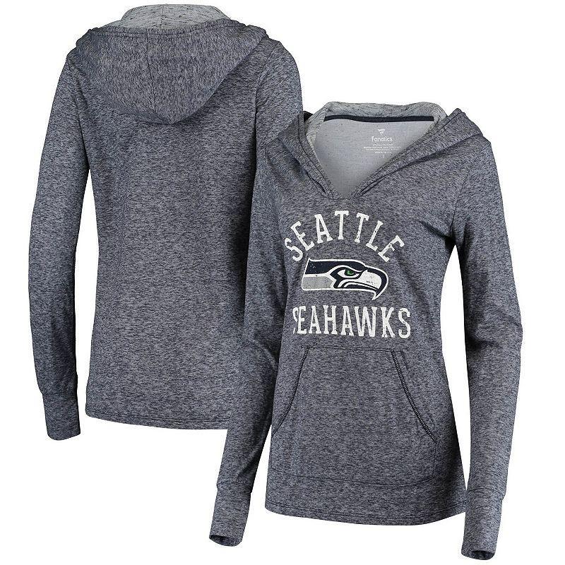 Women's Fanatics Branded College Navy Seattle Seahawks Doubleface Slub Pullover Hoodie, Size: XL, Blue Product Image