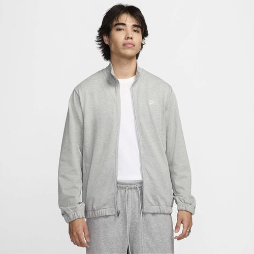 Mens Nike Club Knit Jacket Dark Gray Grey Product Image