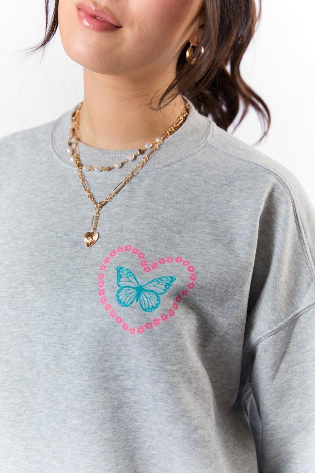 Good Days Ahead Light Grey Graphic Sweatshirt SALE Product Image