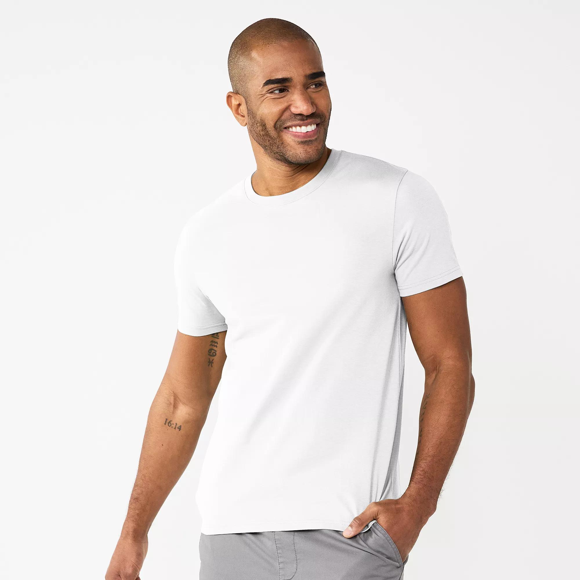 Men's Sonoma Goods For Life® Supersoft Crewneck Tee, Size: Medium, New White Product Image