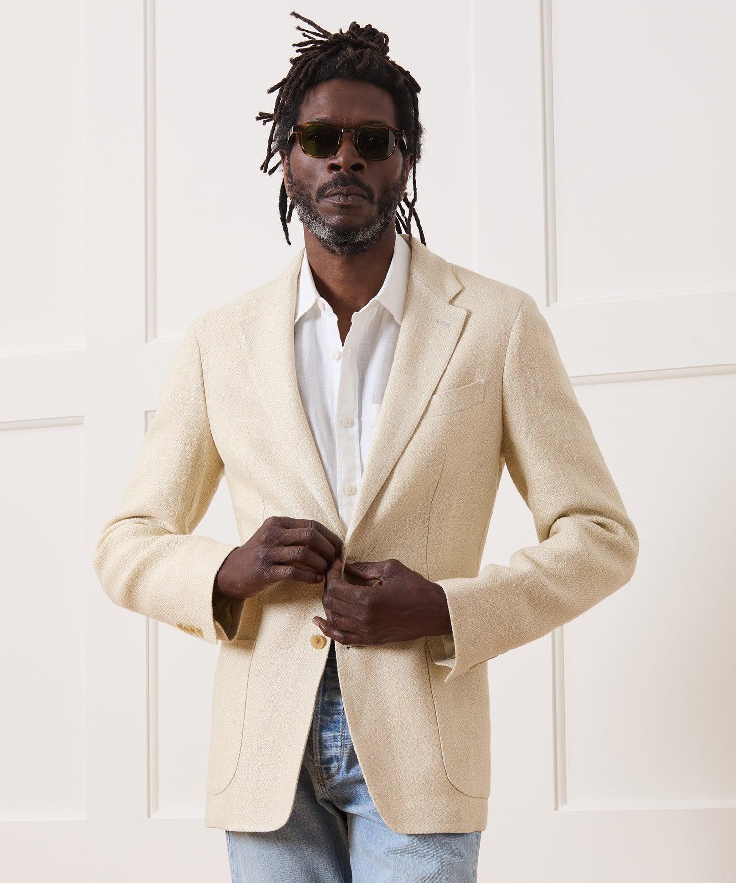 Italian Silk-Linen Herringbone Sport Coat Product Image