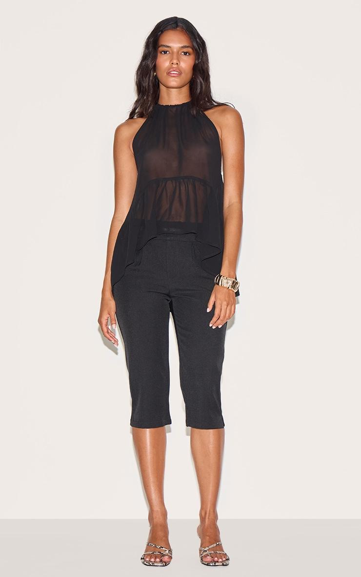 Black Chiffon Halterneck Top Product Image