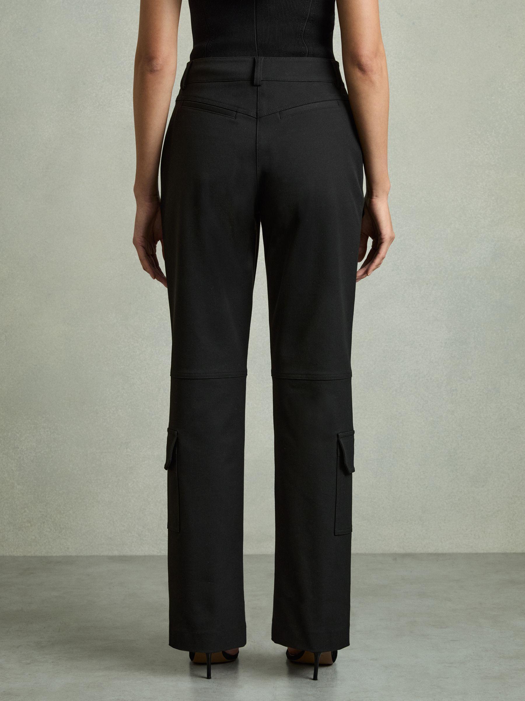 Petite Wool-Blend Wide-Leg Pinstripe Trousers in Grey Product Image