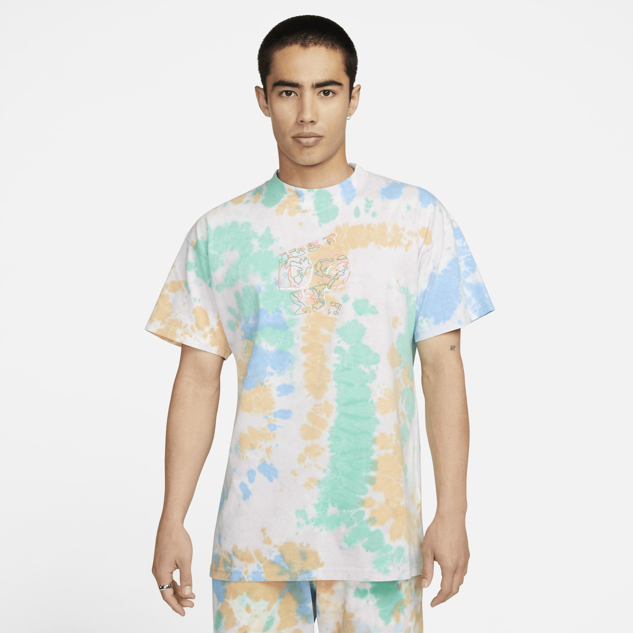 Nike Mens NSW Max 90 Bold Dye Short Sleeve T-Shirt - Photo Blue/Pink/Orange Product Image